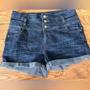 1st Kiss Blue Denim Shorts